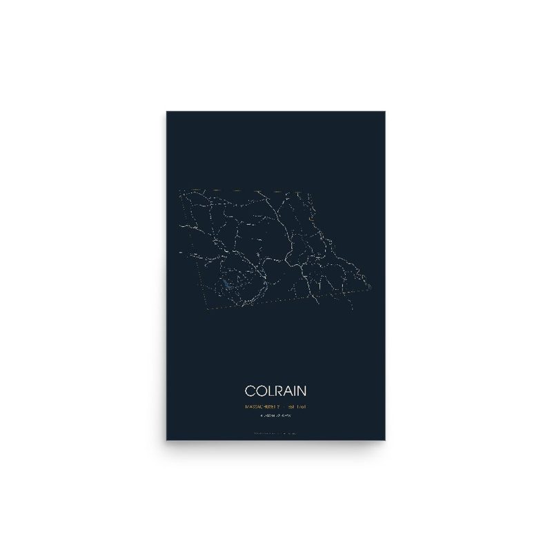 Colrain Street Map Poster · Midnight