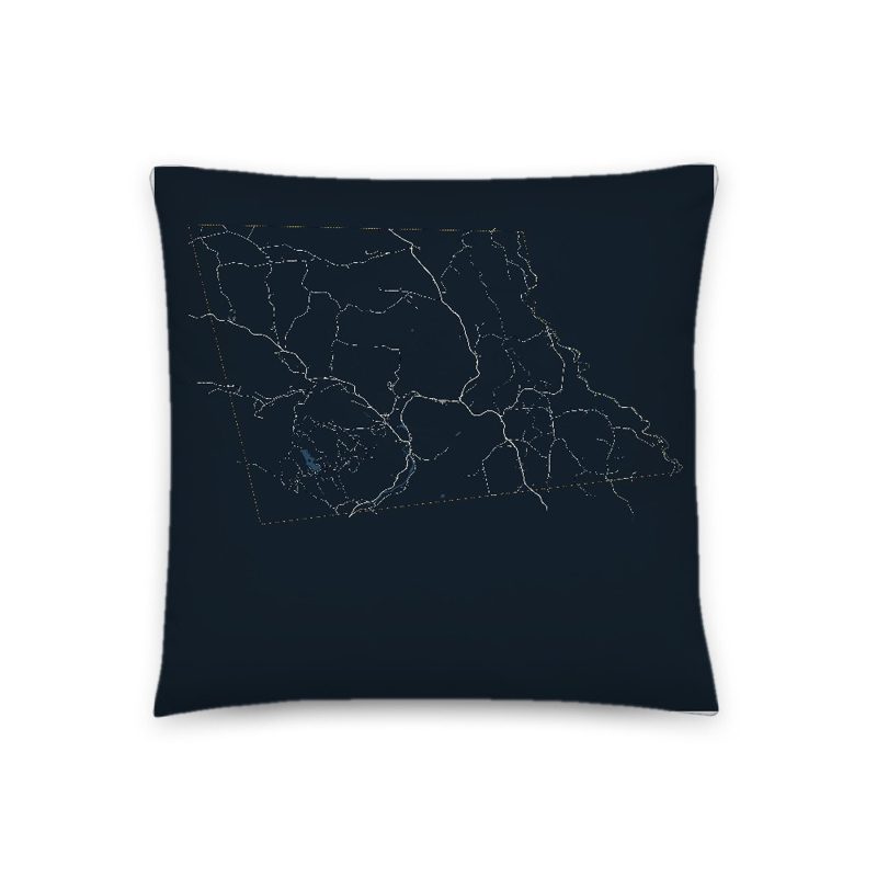 Colrain Map Throw Pillow