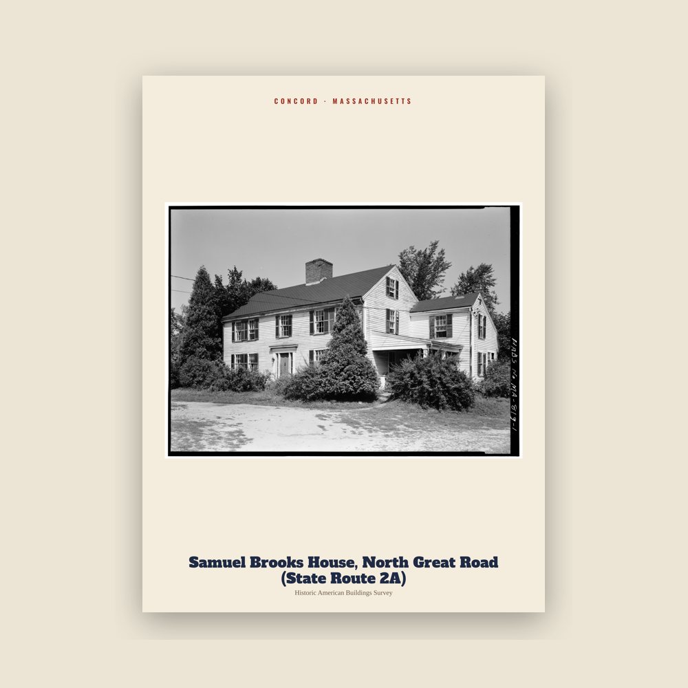 Concord Samuel Brooks House, North Great Road (State Route 2A) Archive Print