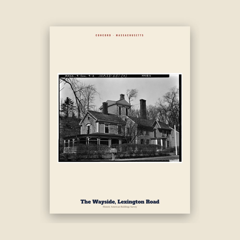 Concord The Wayside, Lexington Road Archive Print