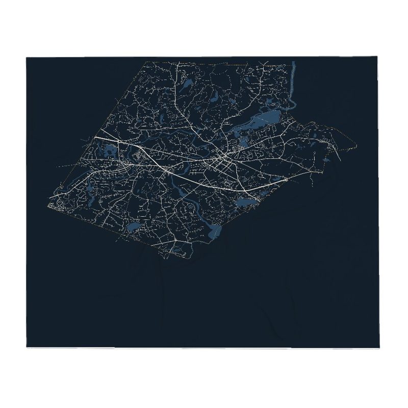 Concord Street Map Throw Blanket