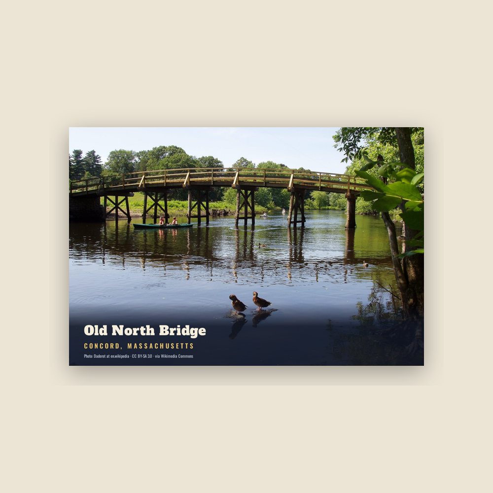 Concord Old North Bridge Postcard