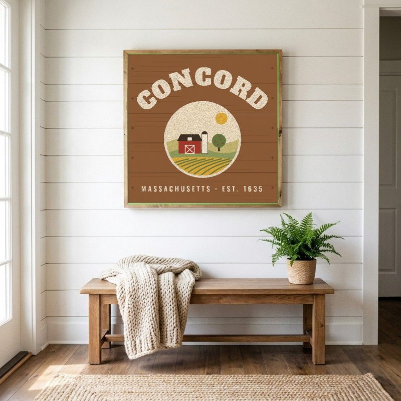 Concord Hometown Wood Sign