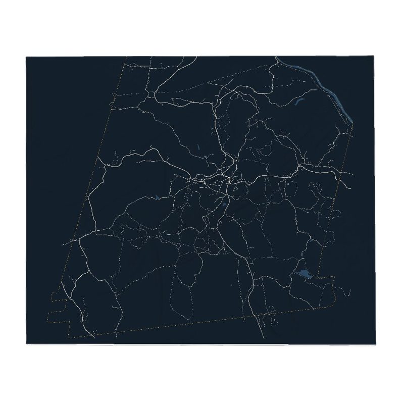 Conway Street Map Throw Blanket