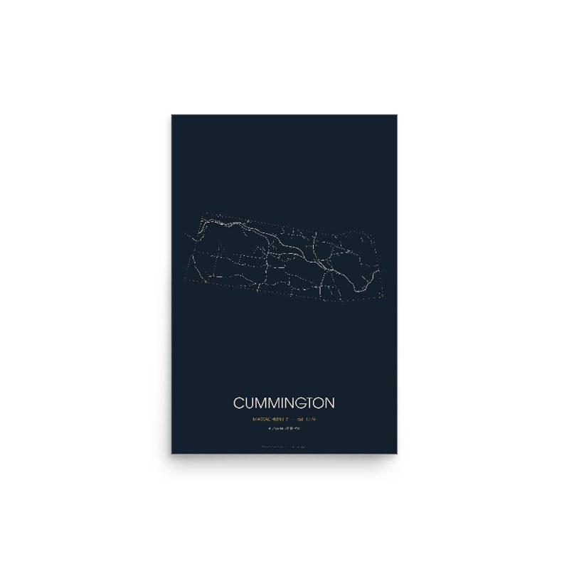 Cummington Street Map Poster · Midnight