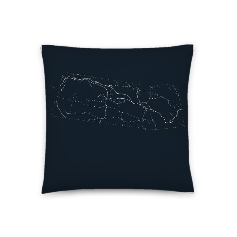 Cummington Map Throw Pillow