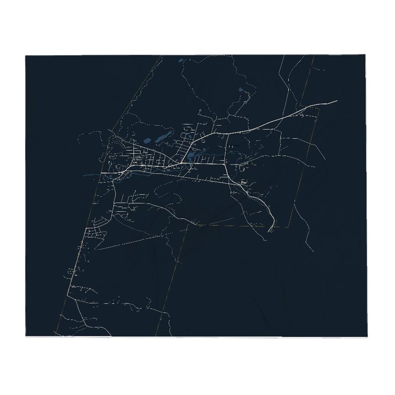Dalton Street Map Throw Blanket
