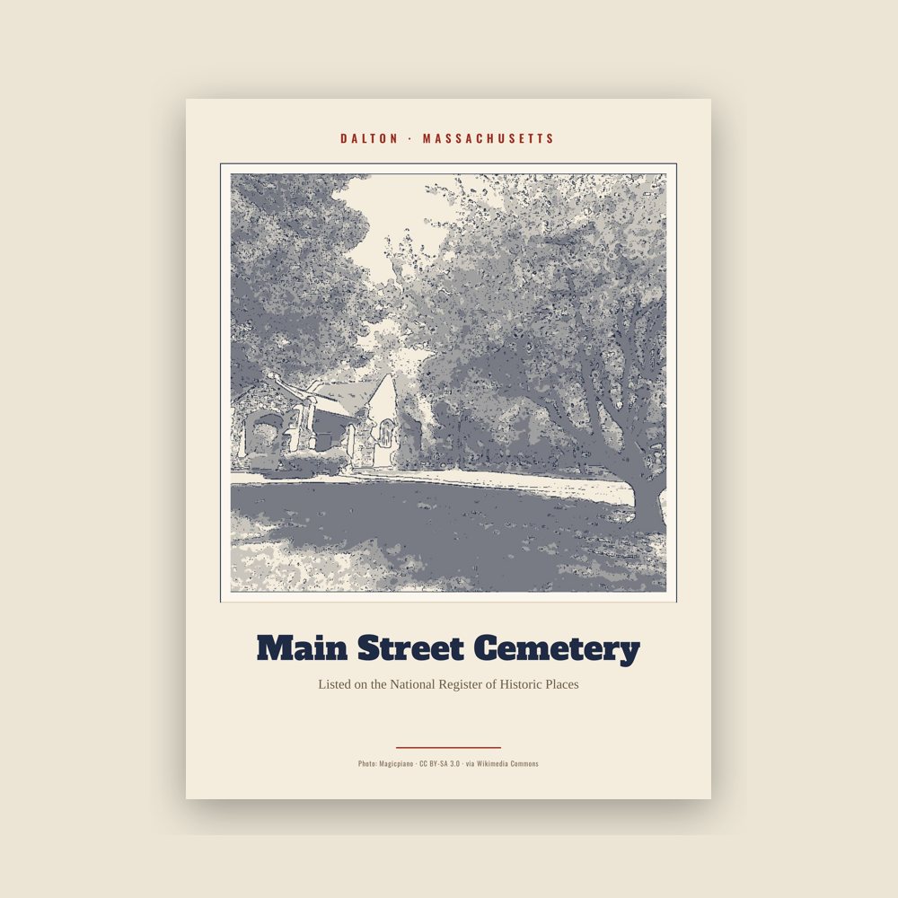 Dalton Main Street Cemetery Landmark Print