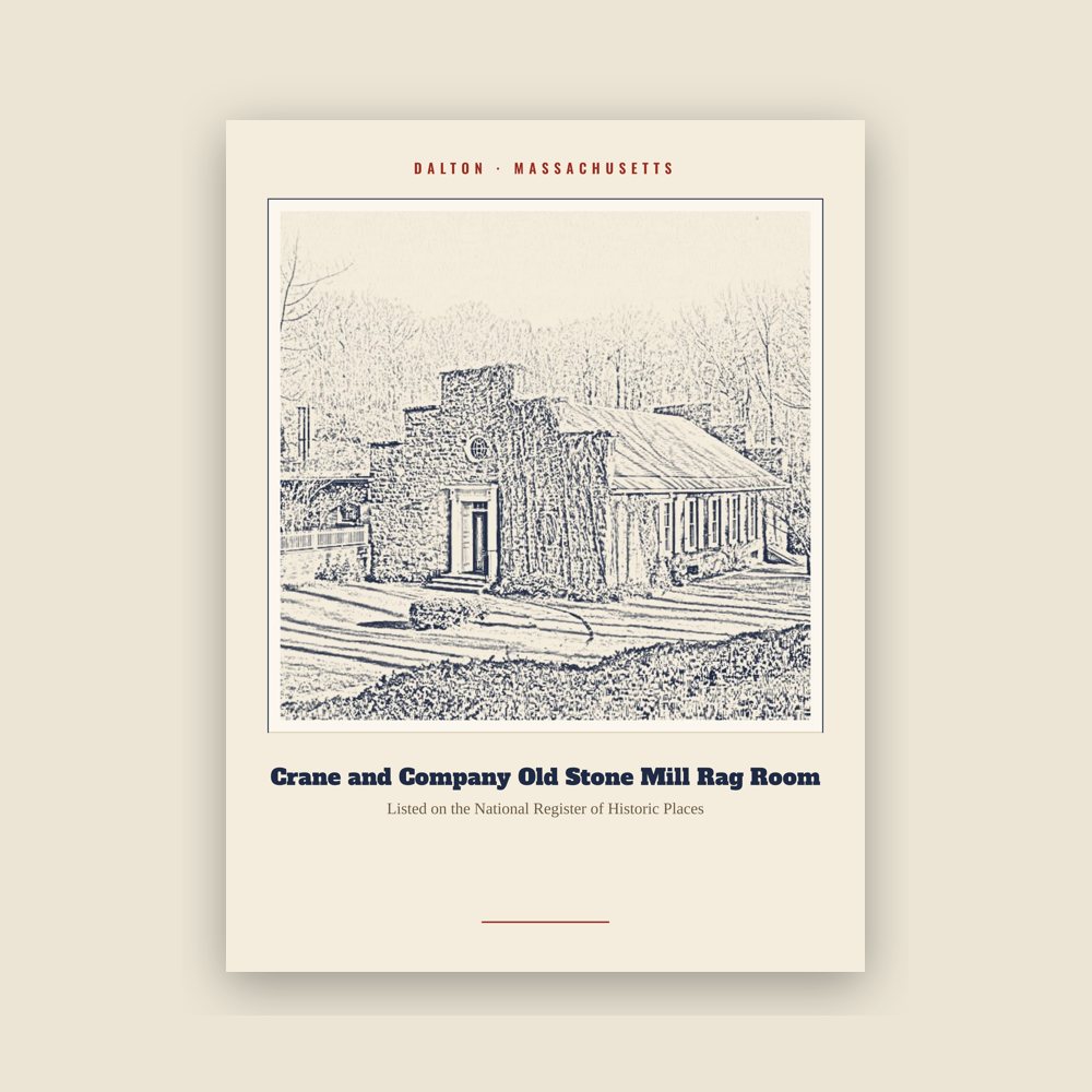 Dalton Crane and Company Old Stone Mill Rag Room Landmark Print