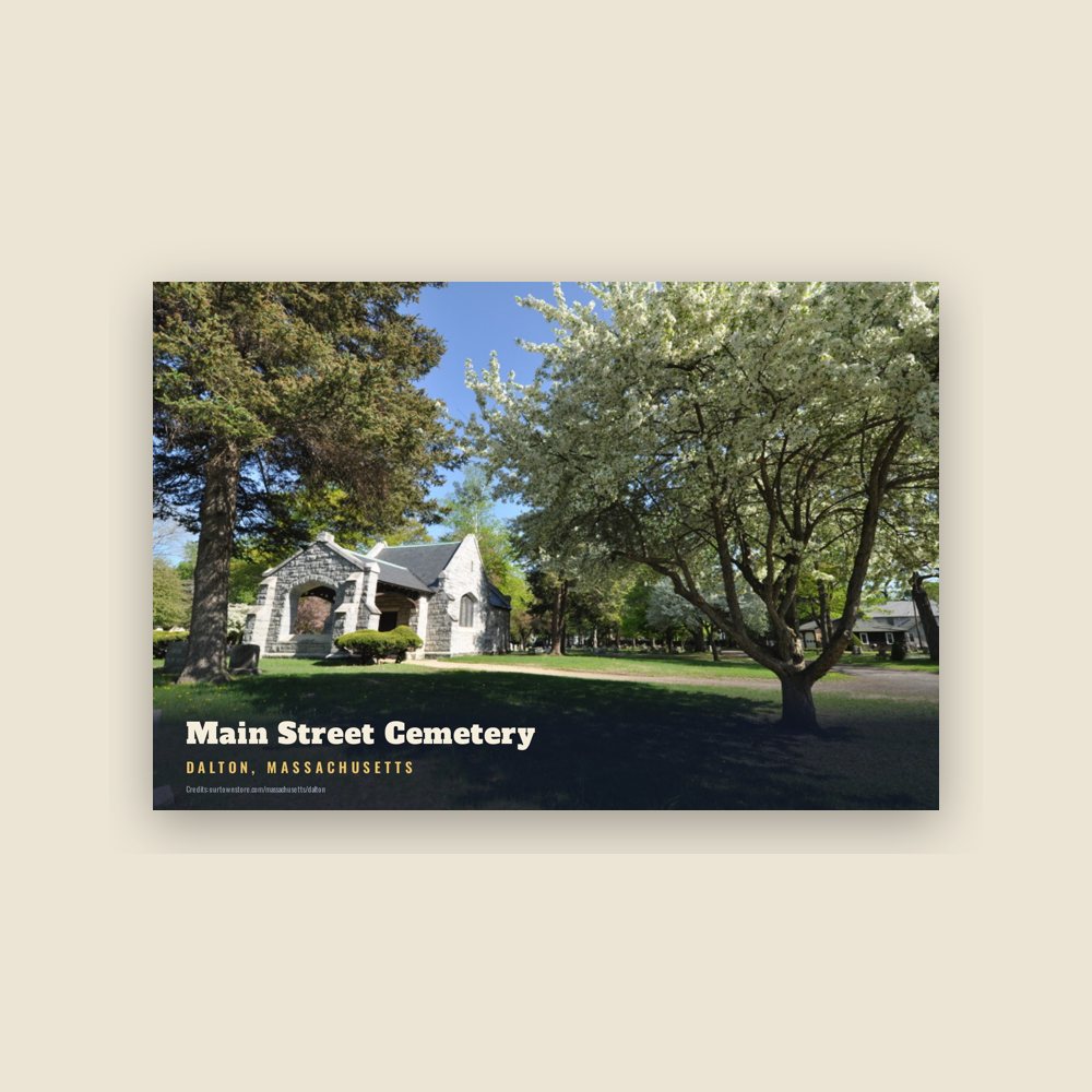 Dalton Main Street Cemetery Postcard