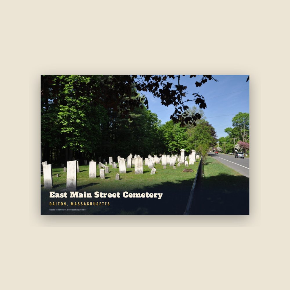 Dalton East Main Street Cemetery Postcard