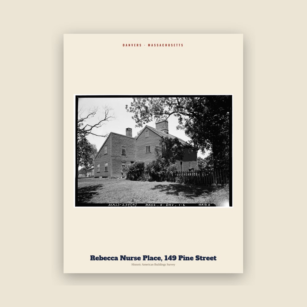 Danvers Rebecca Nurse Place, 149 Pine Street Archive Print