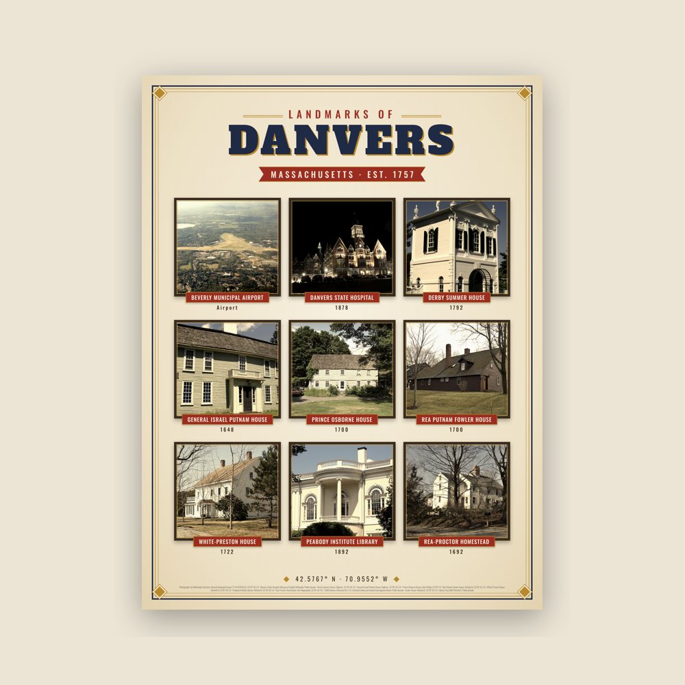 Danvers Landmarks Photo Poster