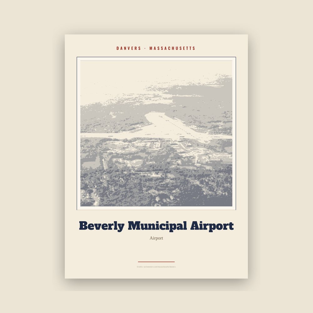 Danvers Beverly Municipal Airport Landmark Print