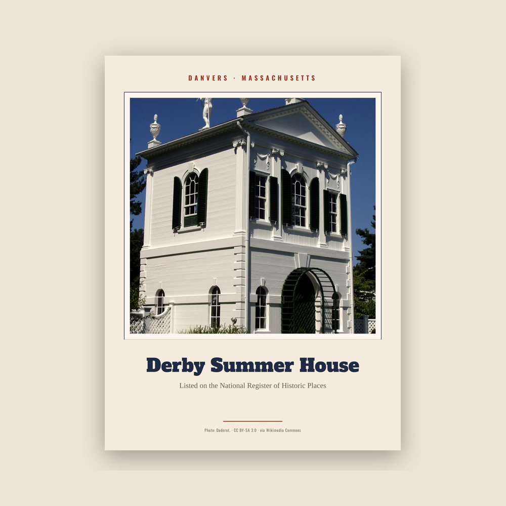 Danvers Derby Summer House Landmark Print