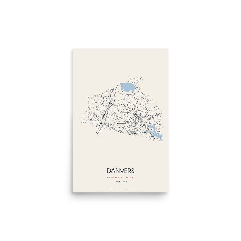 Danvers Street Map Poster · Linen