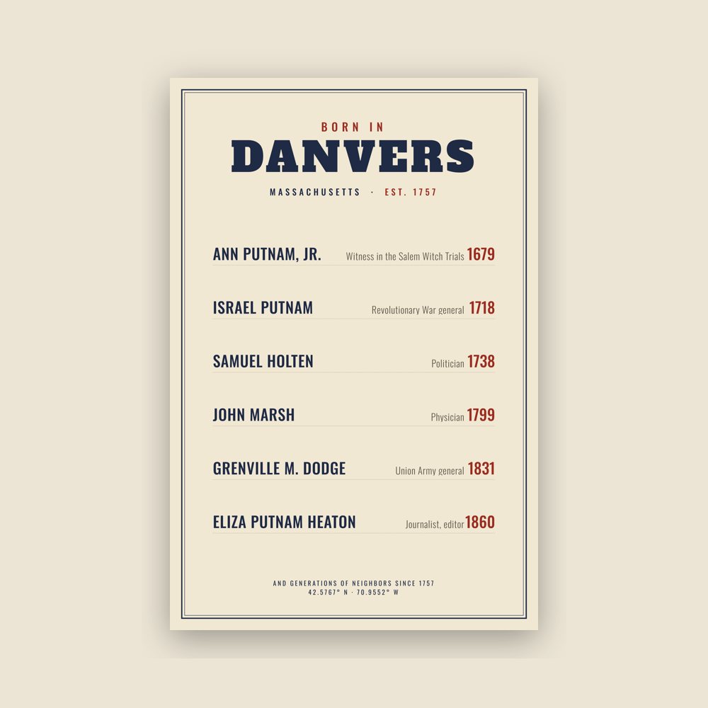 Danvers “Born In” Poster