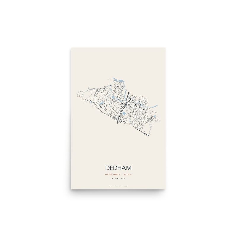 Dedham Street Map Poster · Linen