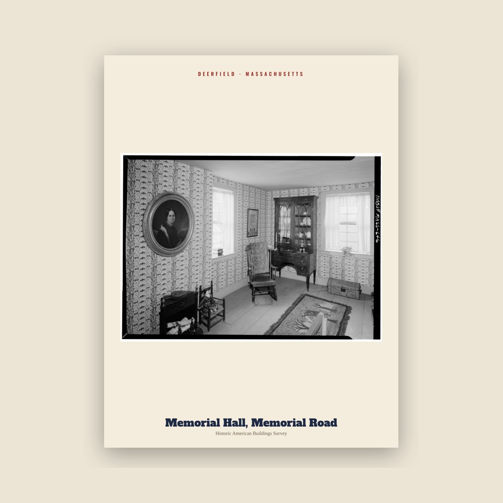 Deerfield Memorial Hall, Memorial Road Archive Print