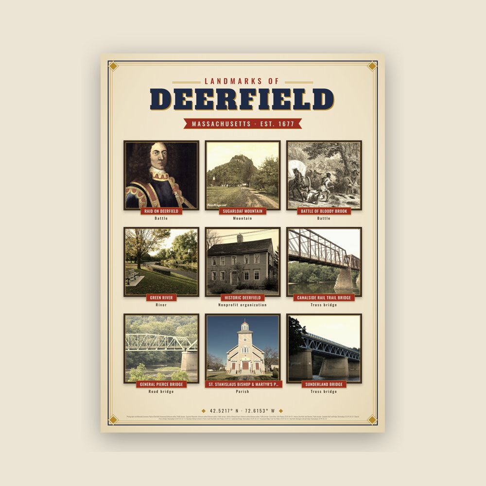 Deerfield Landmarks Photo Poster