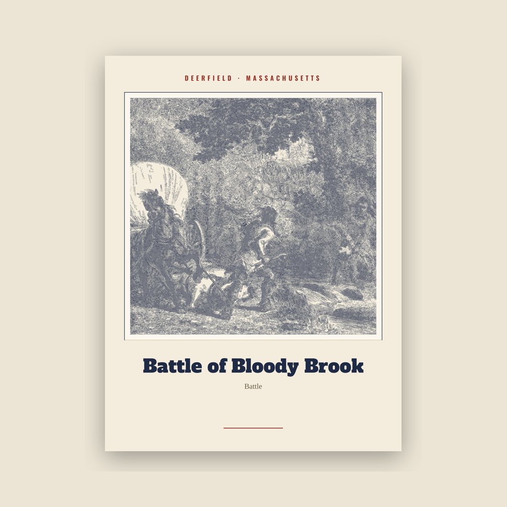Deerfield Battle of Bloody Brook Landmark Print