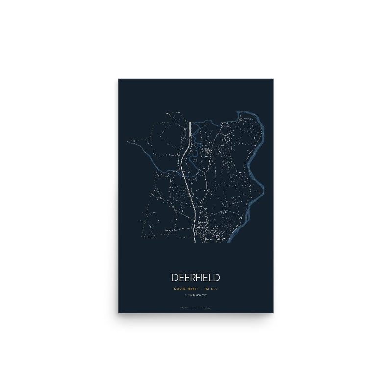 Deerfield Street Map Poster · Midnight