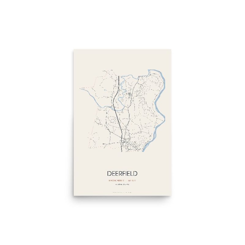 Deerfield Street Map Poster · Linen