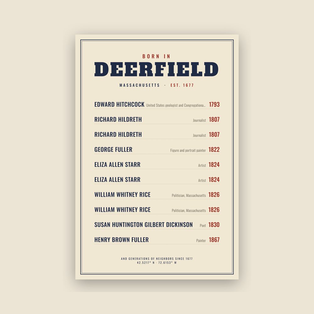 Deerfield “Born In” Poster