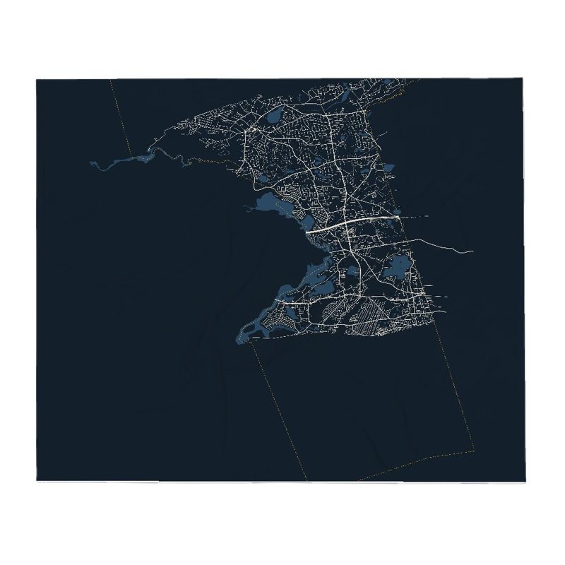 Dennis Street Map Throw Blanket
