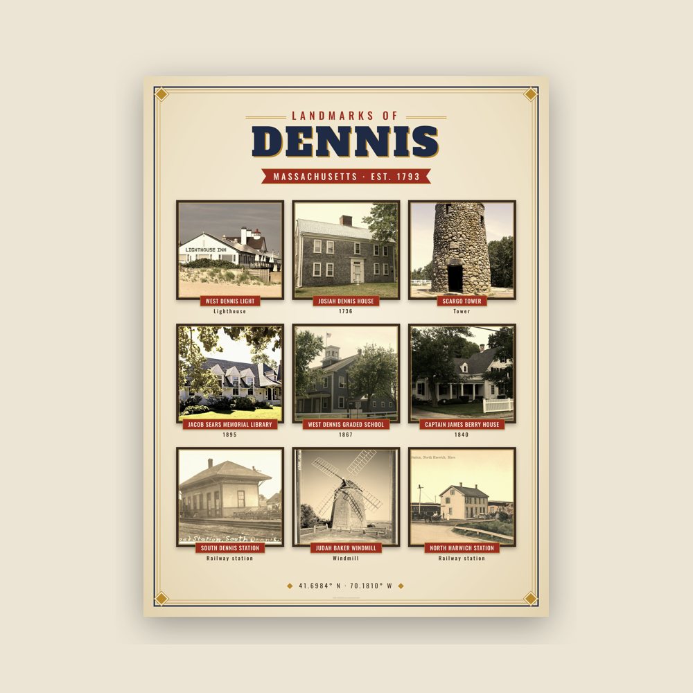 Dennis Landmarks Photo Poster