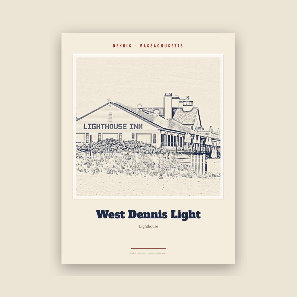Dennis West Dennis Light Landmark Print