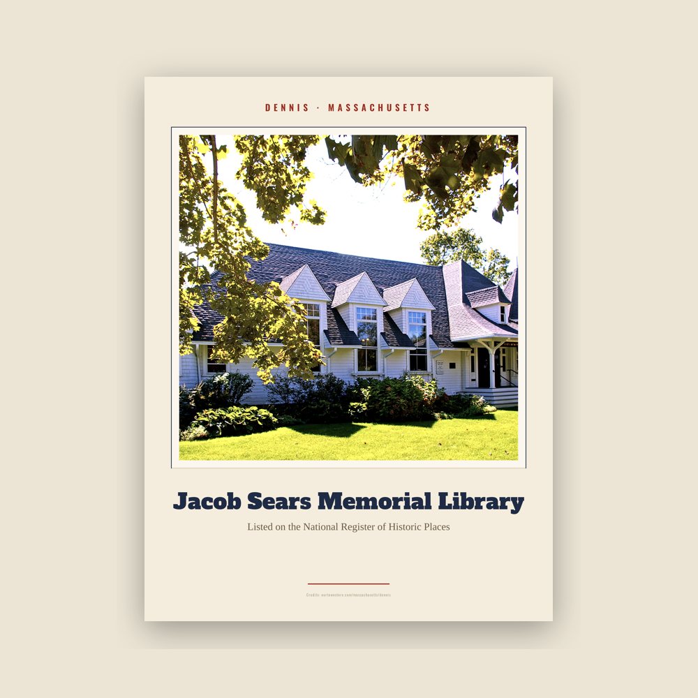Dennis Jacob Sears Memorial Library Landmark Print