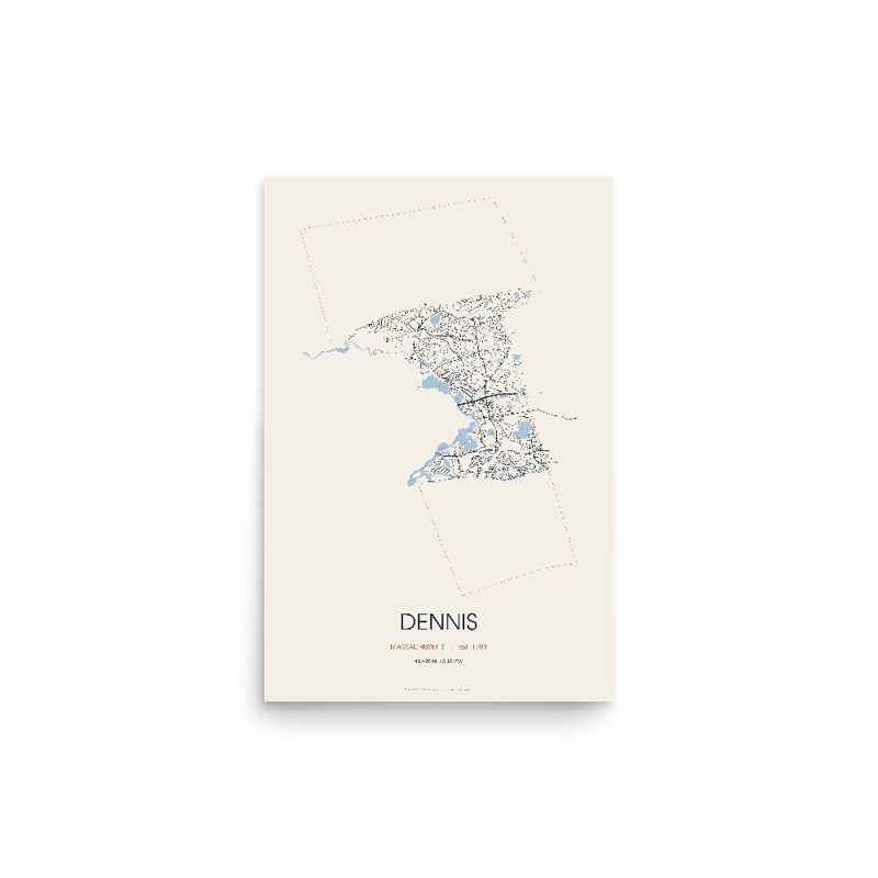Dennis Street Map Poster · Linen