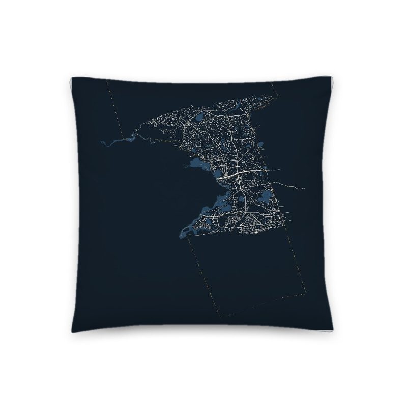 Dennis Map Throw Pillow