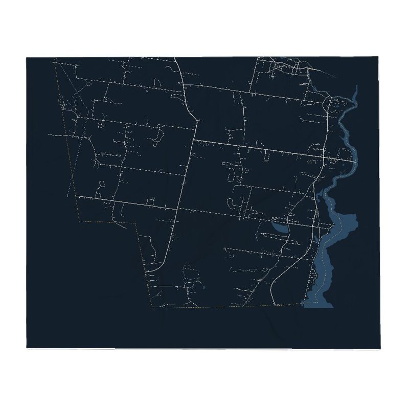 Dighton Street Map Throw Blanket