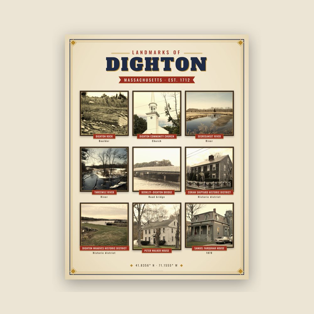 Dighton Landmarks Photo Poster