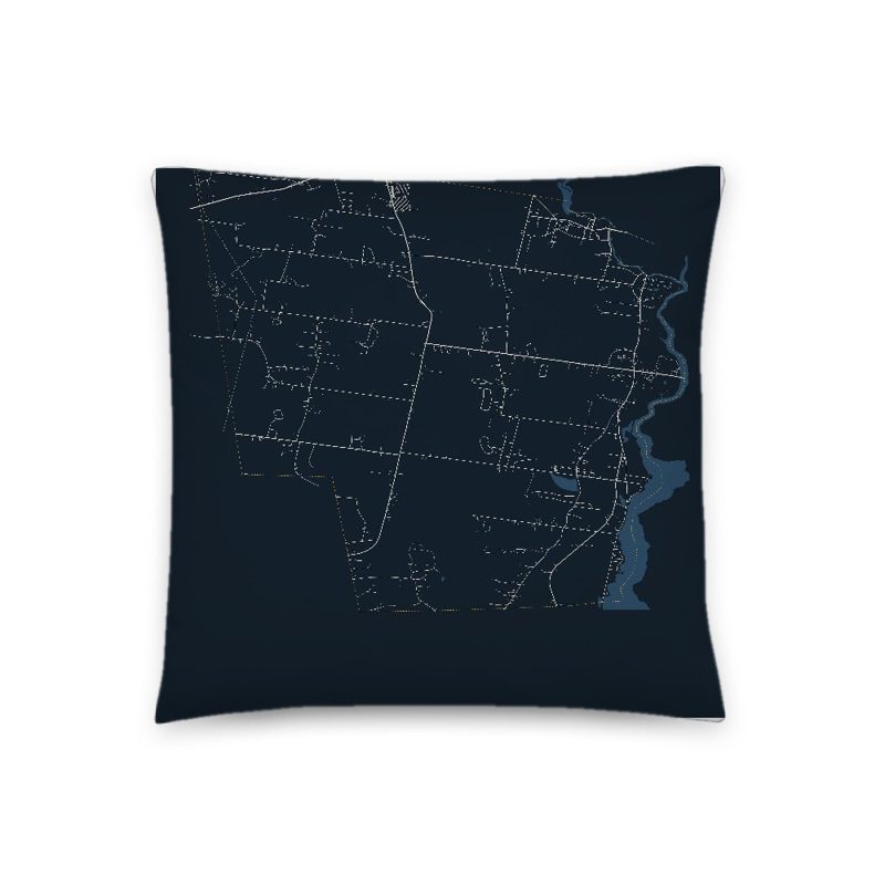Dighton Map Throw Pillow