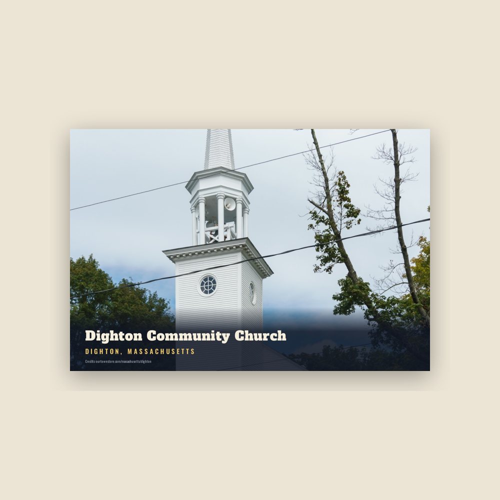Dighton Dighton Community Church Postcard