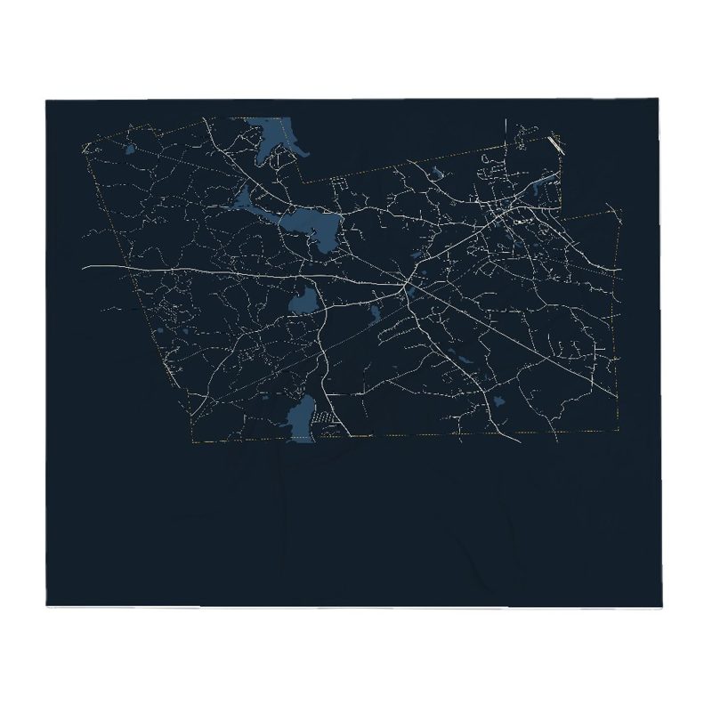 Douglas Street Map Throw Blanket