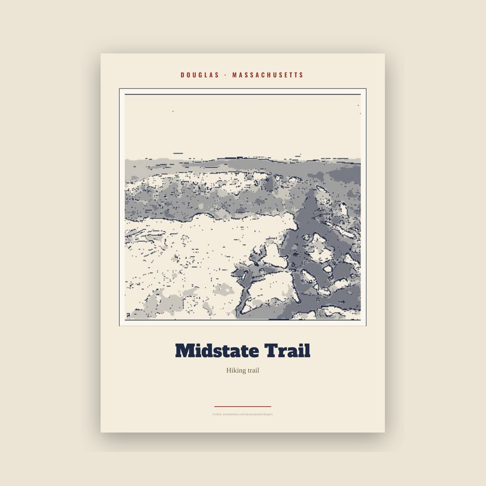 Douglas Midstate Trail Landmark Print