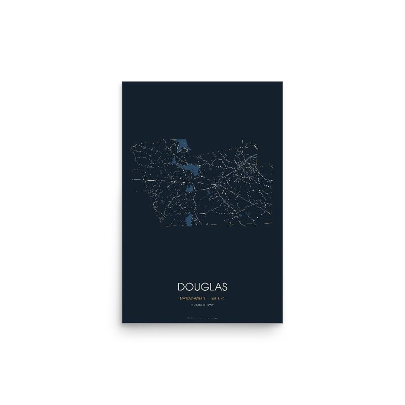 Douglas Street Map Poster · Midnight