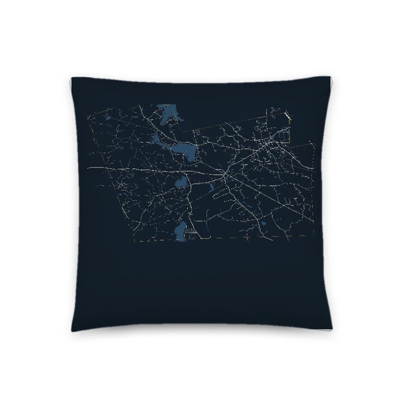 Douglas Map Throw Pillow