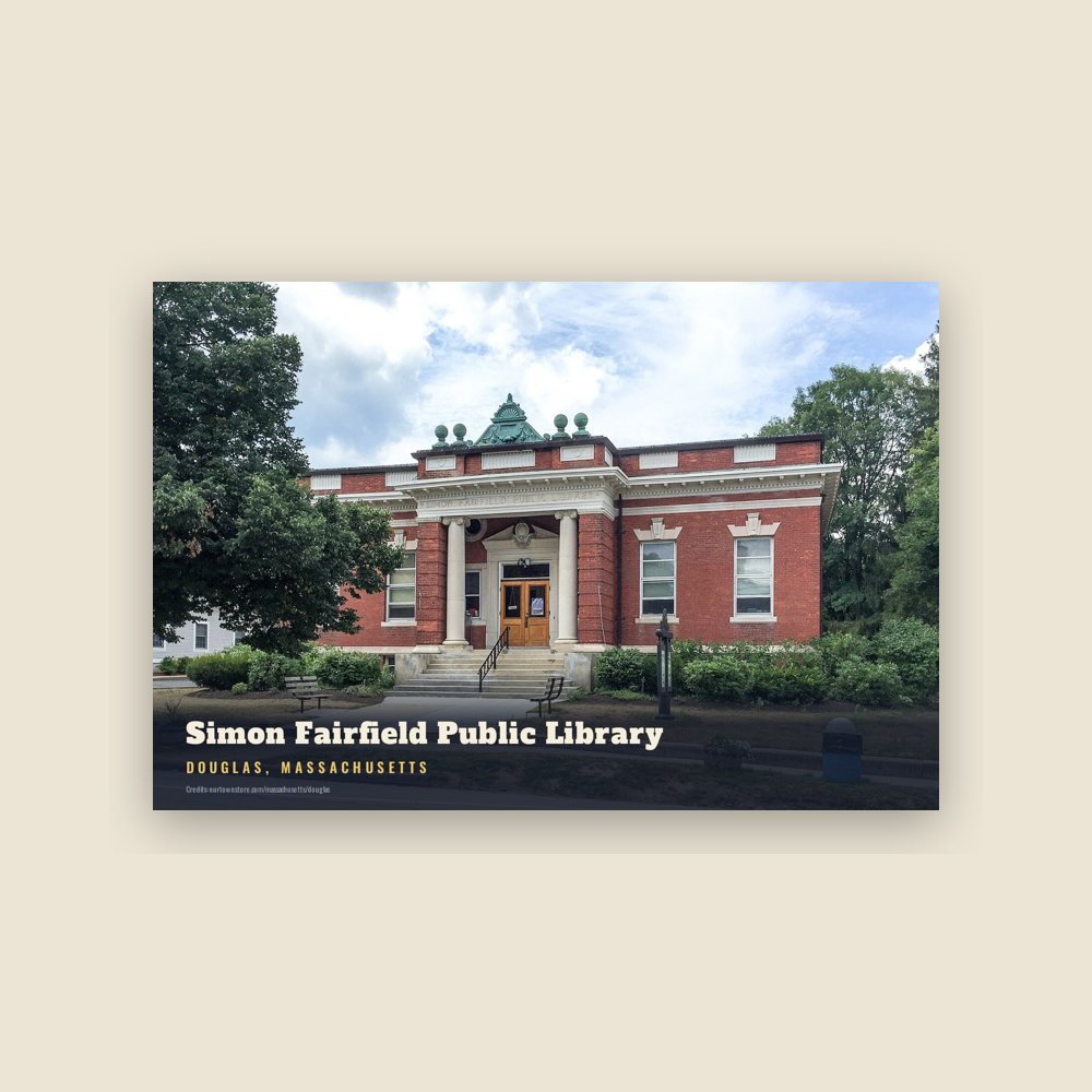 Douglas Simon Fairfield Public Library Postcard