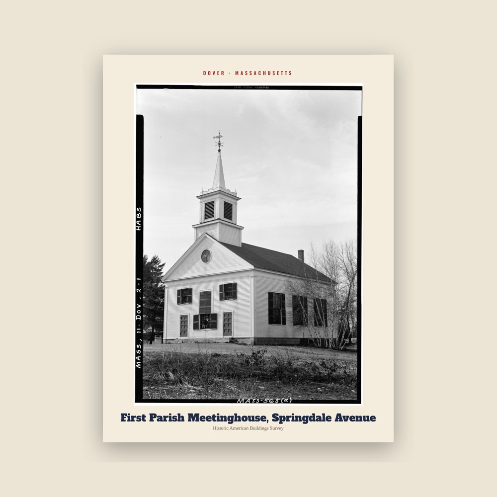Dover First Parish Meetinghouse, Springdale Avenue Archive Print