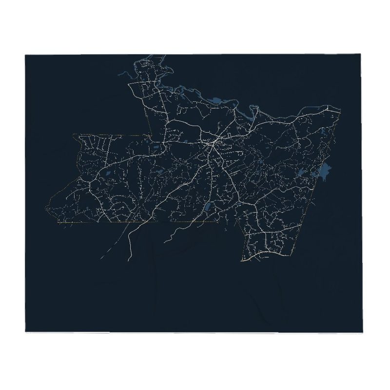 Dover Street Map Throw Blanket