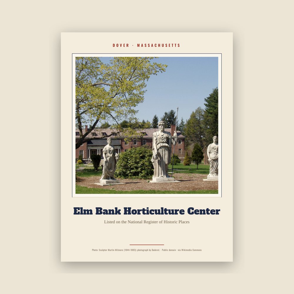 Dover Elm Bank Horticulture Center Landmark Print