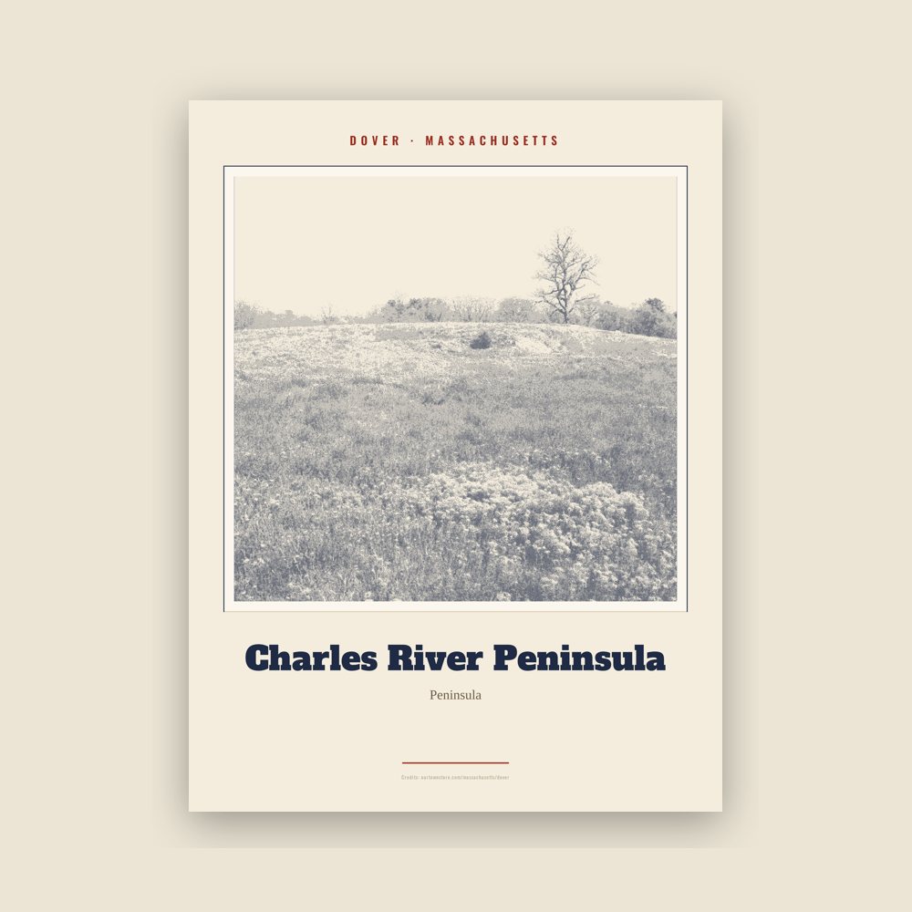 Dover Charles River Peninsula Landmark Print