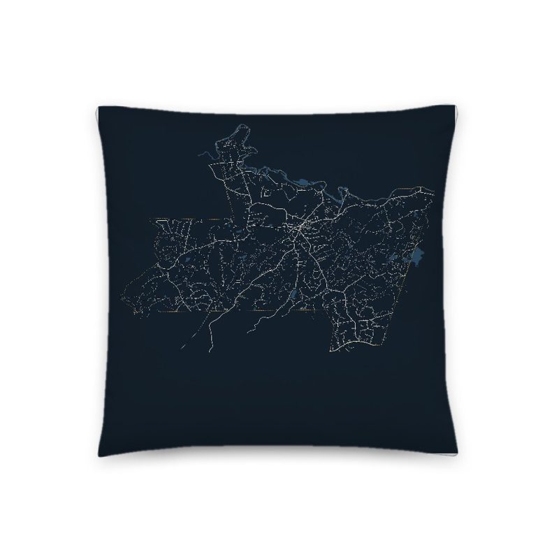 Dover Map Throw Pillow