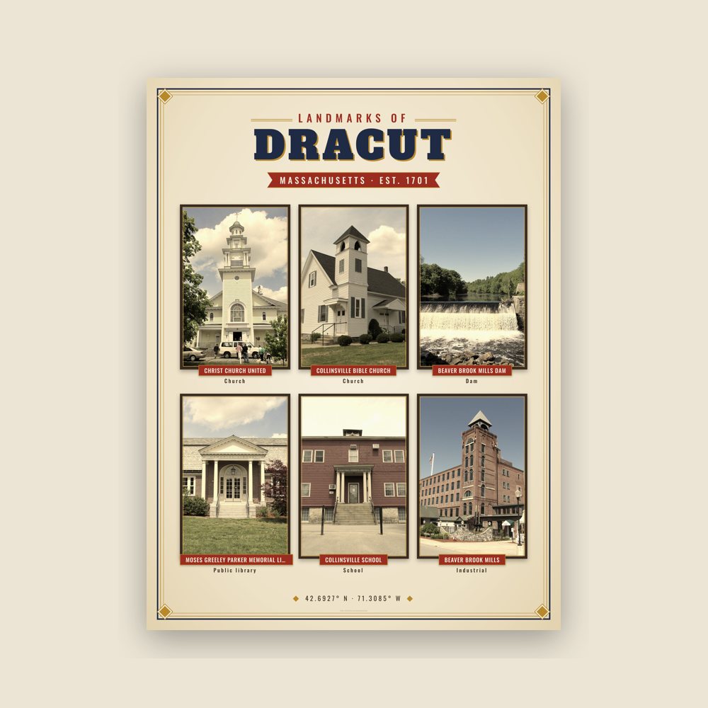 Dracut Landmarks Photo Poster