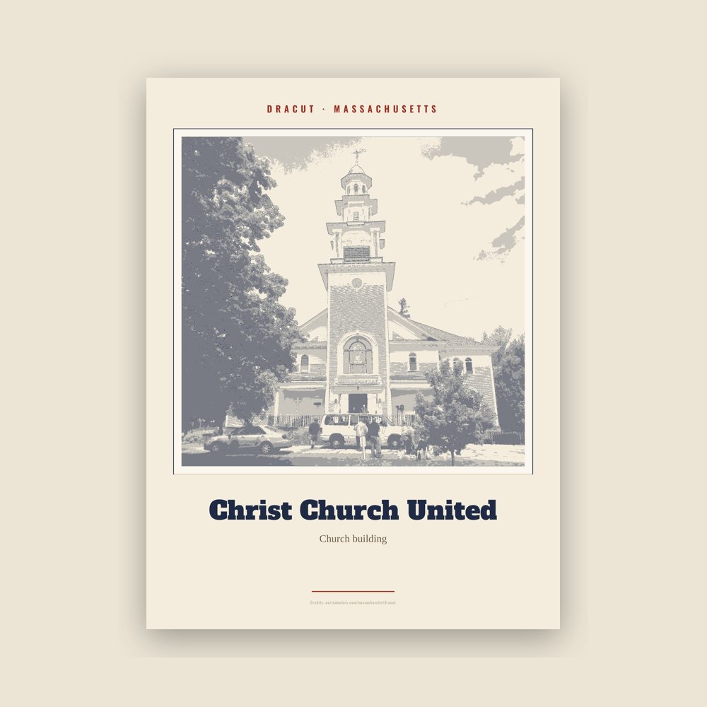Dracut Christ Church United Landmark Print